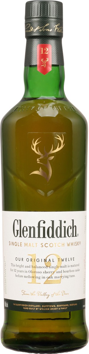 slide 1 of 1, Glenfiddich Scotch Whisky, Single Malt, 12, 750 ml