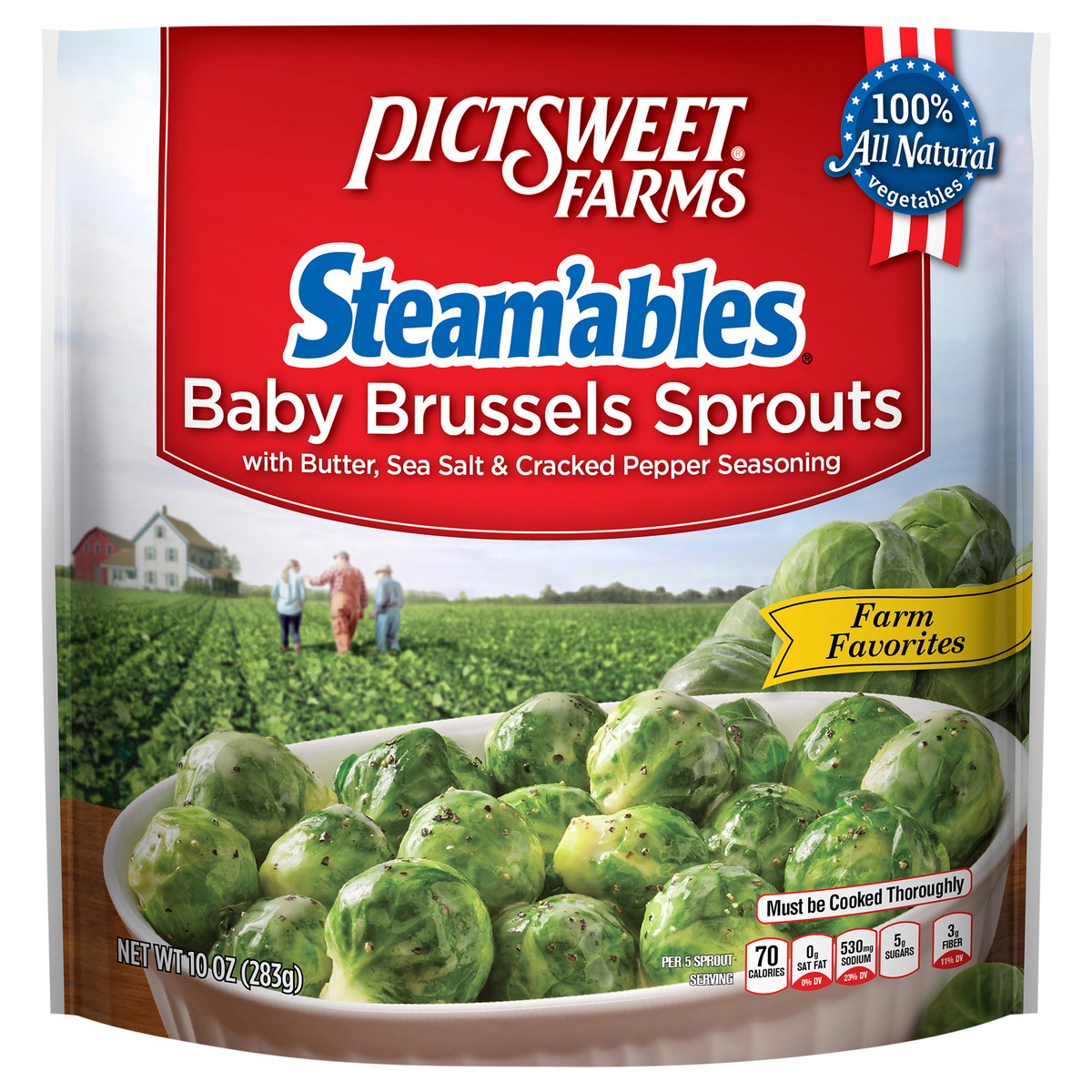 slide 4 of 7, PictSweet Brussels Sprouts, 10 oz