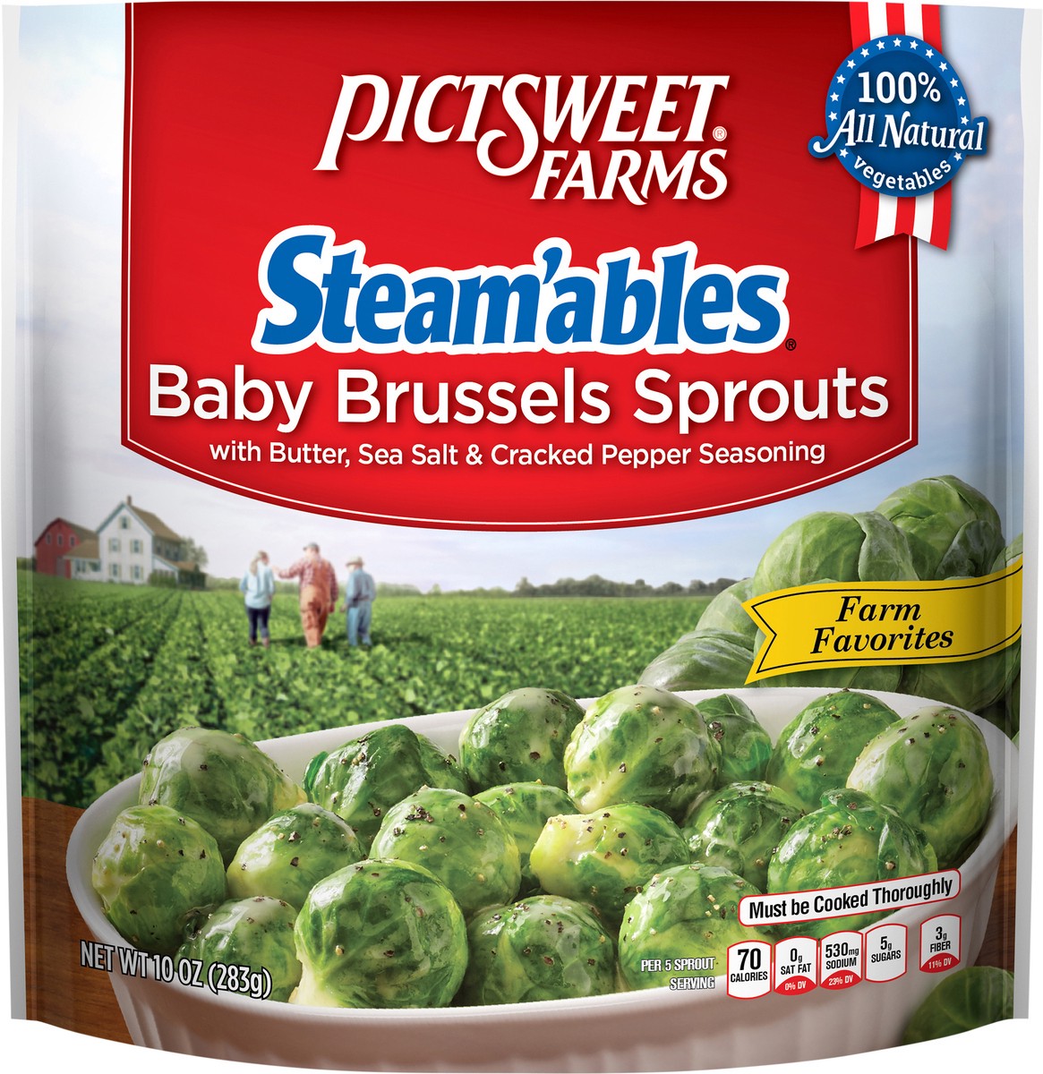 slide 2 of 7, PictSweet Brussels Sprouts, 10 oz