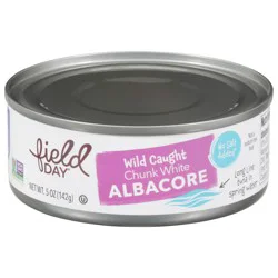 Field Day No Salt Added Chunk White Wild Caught Albacore Tuna 5 oz