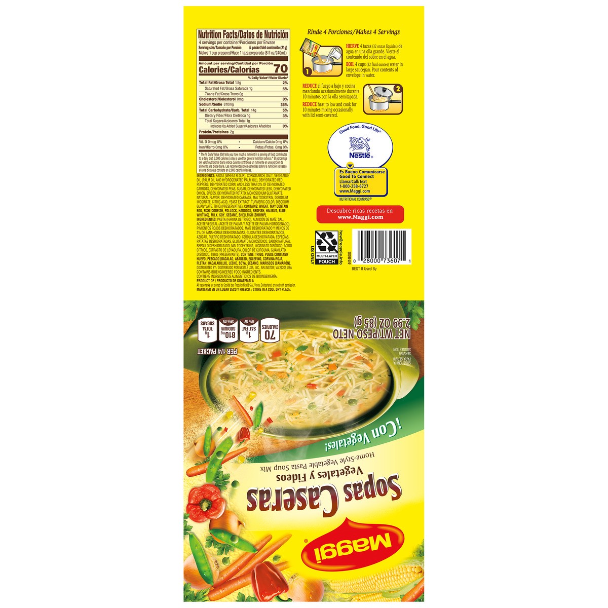 slide 5 of 13, Maggi Home-Style Vegetable Pasta Soup Mix, 2.99 oz