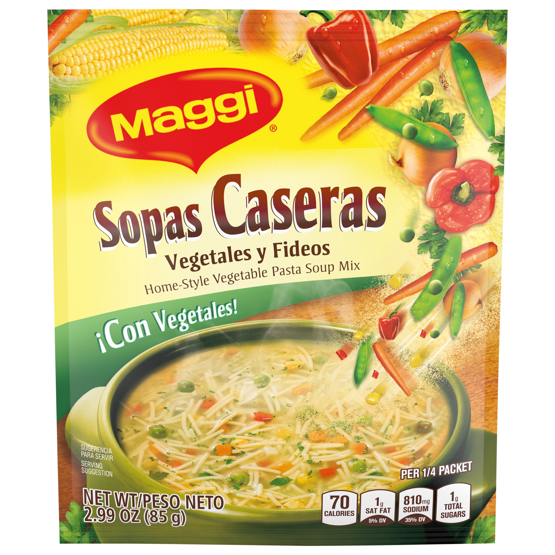 slide 1 of 13, Maggi Home-Style Vegetable Pasta Soup Mix, 2.99 oz