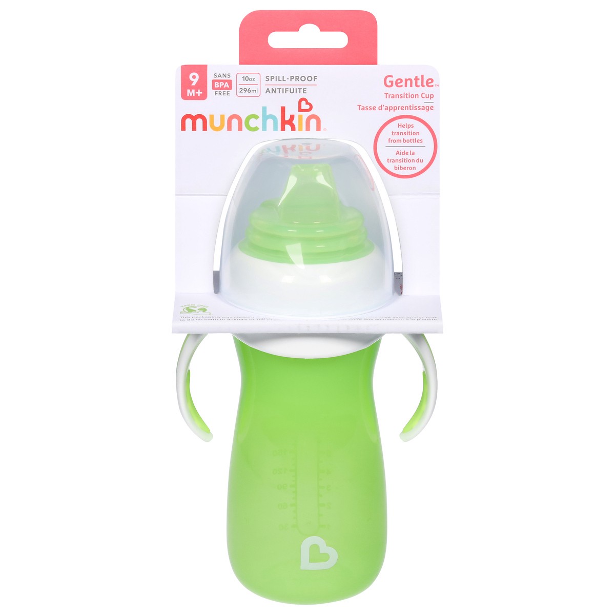 slide 1 of 1, Munchkin 10 oz Gentle 9 m+ Transition Cup 1 Each, 1 ct