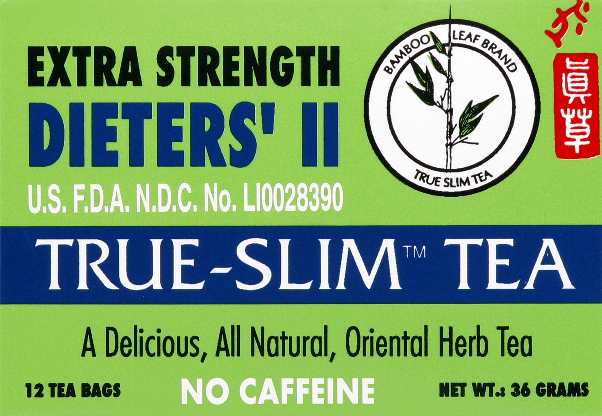 slide 4 of 4, True-Slim Extra Strength Tea, 12 ct