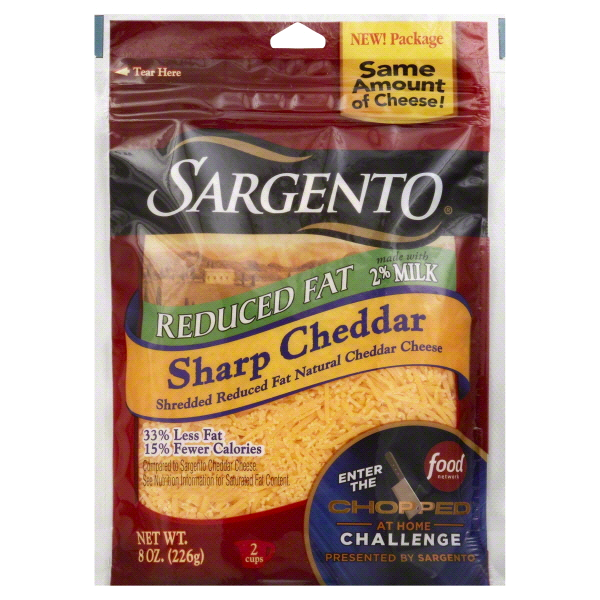 slide 1 of 1, Sargento 2 Sharp Cheddar Cheese Shredded, 8 oz