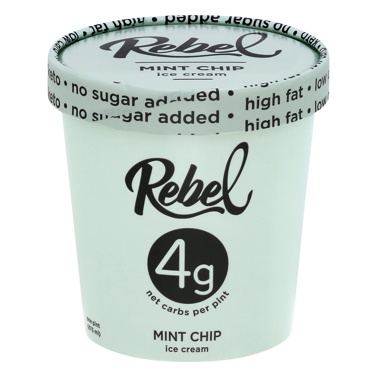 slide 1 of 3, Rebel Creamery Rebel Mint Chip Ice Cream, 1 pint