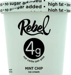Rebel Creamery Mint Chip Keto Ice Cream 1 pint