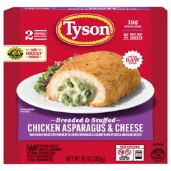 Tyson Frozen Stuffed Chicken Breasts Asparagus Cheese, 2 Count