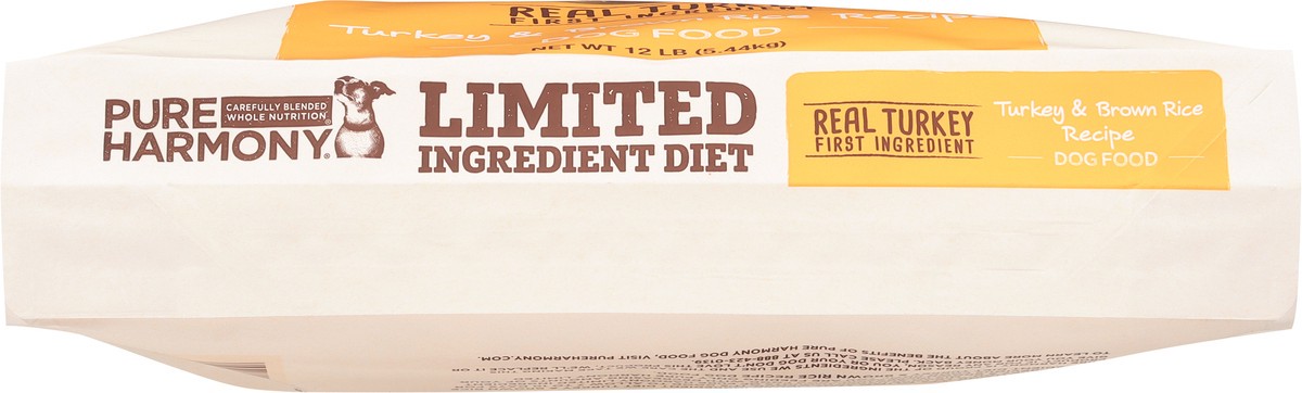 slide 9 of 9, Pure Harmony Super Premium Limited Ingredient Diet Turkey & Brown Rice Recipe Dog Food 12 lb, 12 lb