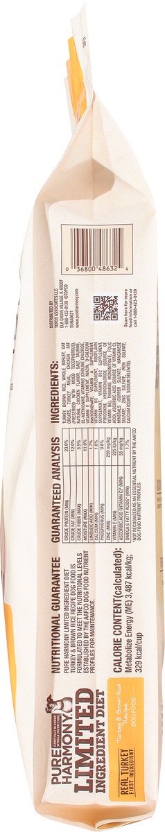 slide 2 of 9, Pure Harmony Super Premium Limited Ingredient Diet Turkey & Brown Rice Recipe Dog Food 12 lb, 12 lb