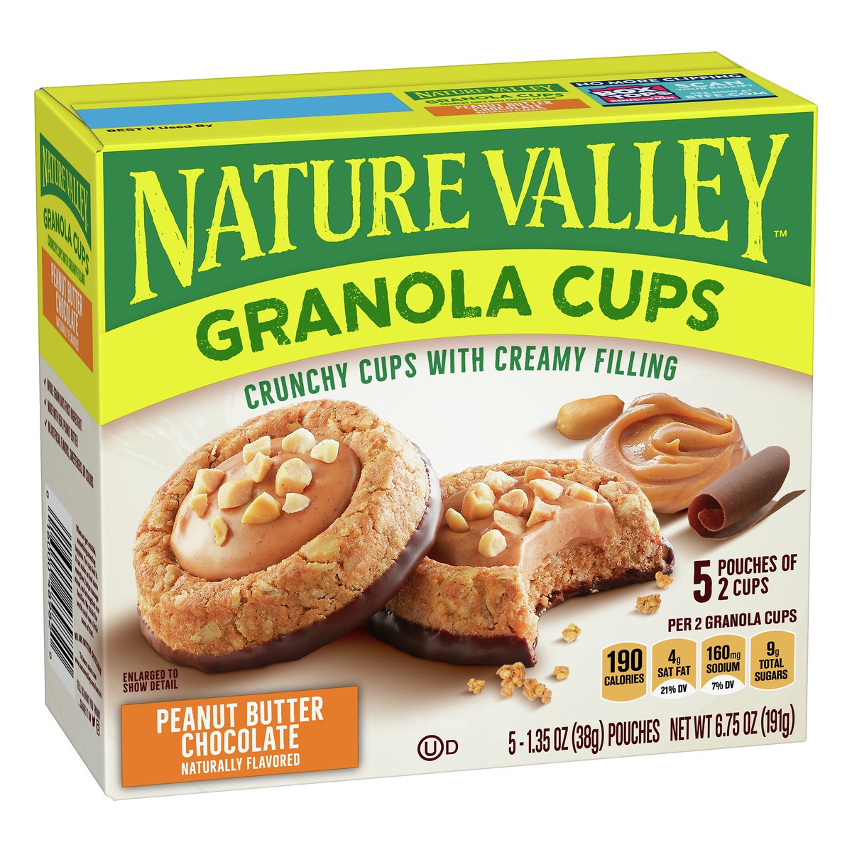 slide 2 of 9, Nature Valley Peanut Butter Chocolate Granola Cups 5 ea, 5 ct
