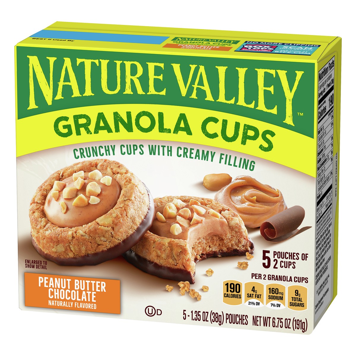 slide 2 of 9, Nature Valley Peanut Butter Chocolate Granola Cups 5 ea, 5 ct