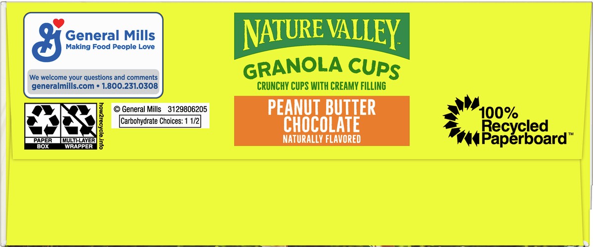 slide 4 of 9, Nature Valley Peanut Butter Chocolate Granola Cups 5 ea, 5 ct