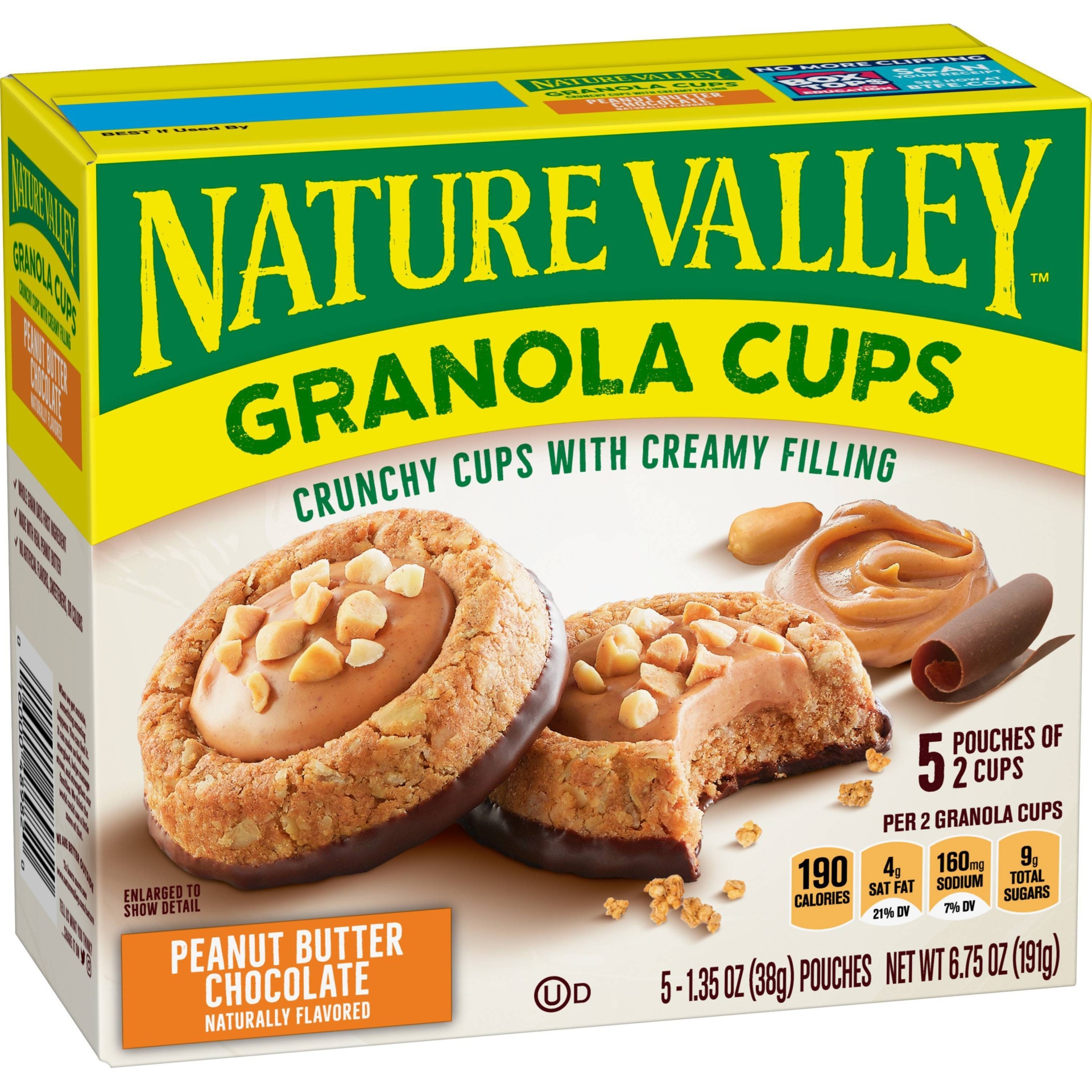 slide 1 of 4, Peak Edition Nature Valley Granola Cups, Peanut Butter Chocolate, 5 ct; 6.75 oz