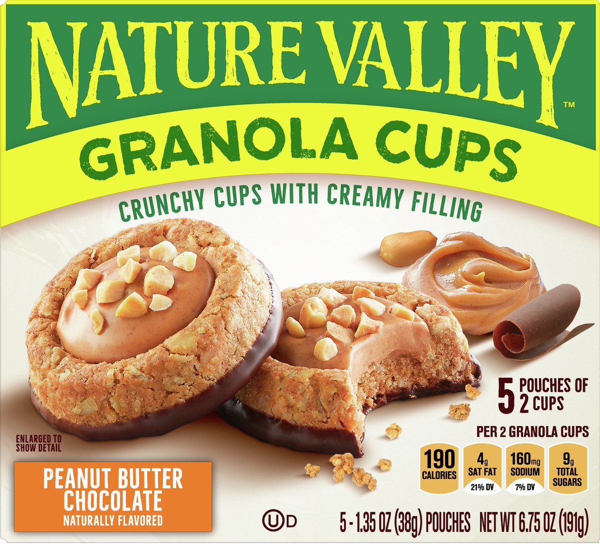 slide 5 of 9, Nature Valley Peanut Butter Chocolate Granola Cups 5 ea, 5 ct