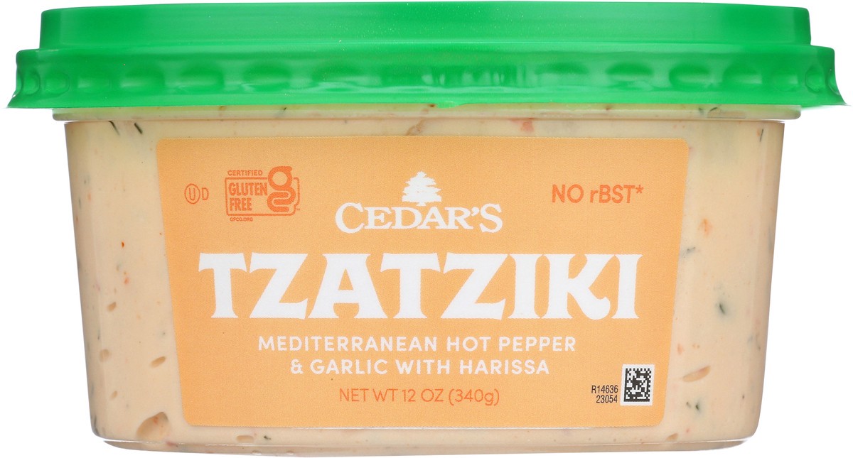 slide 4 of 4, Cedar's Foods Mediterranean Hot Pepper and Garlic Tzatziki with Harissa - 12 oz, 12 oz