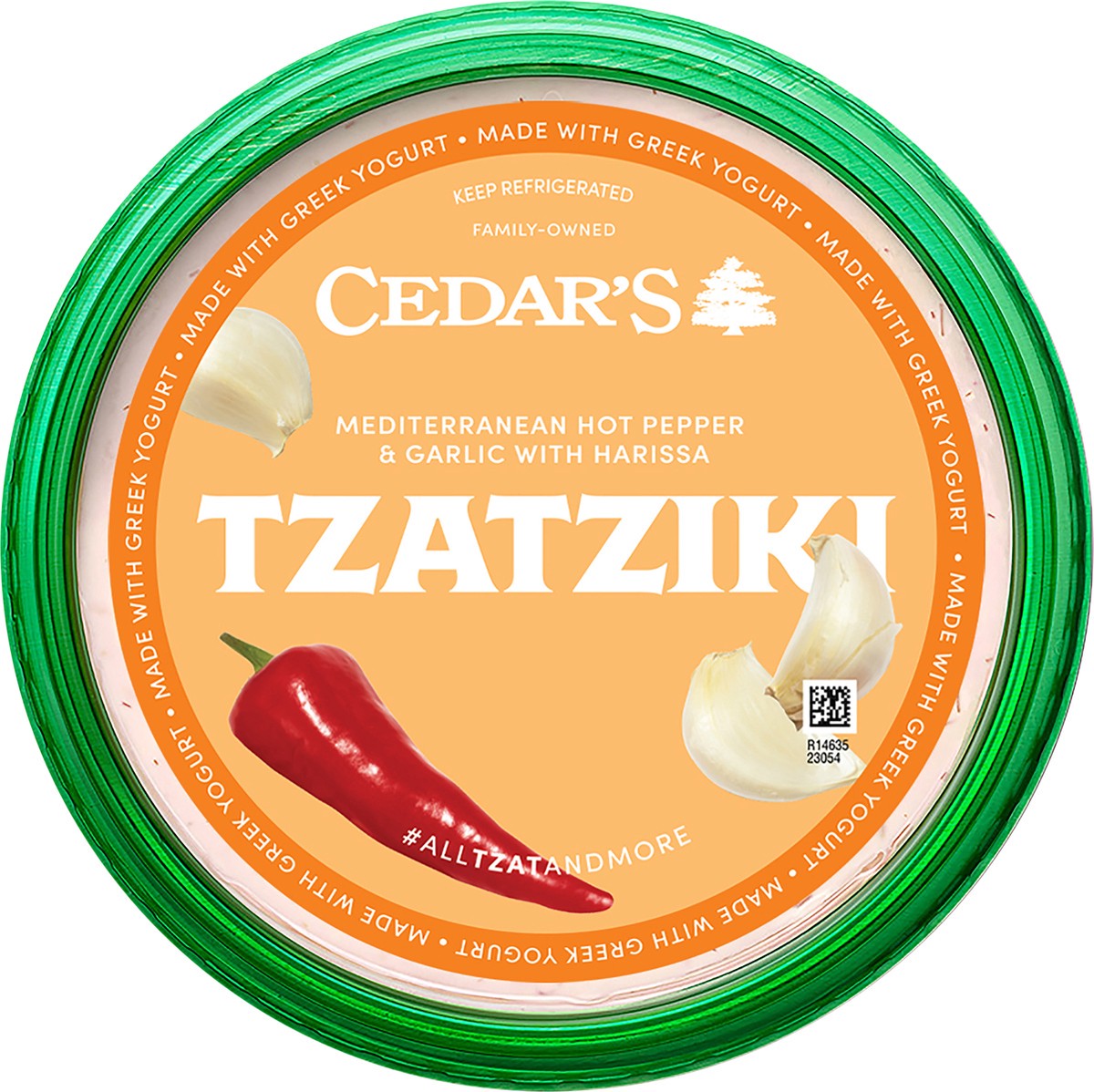 slide 2 of 4, Cedar's Foods Mediterranean Hot Pepper and Garlic Tzatziki with Harissa - 12 oz, 12 oz