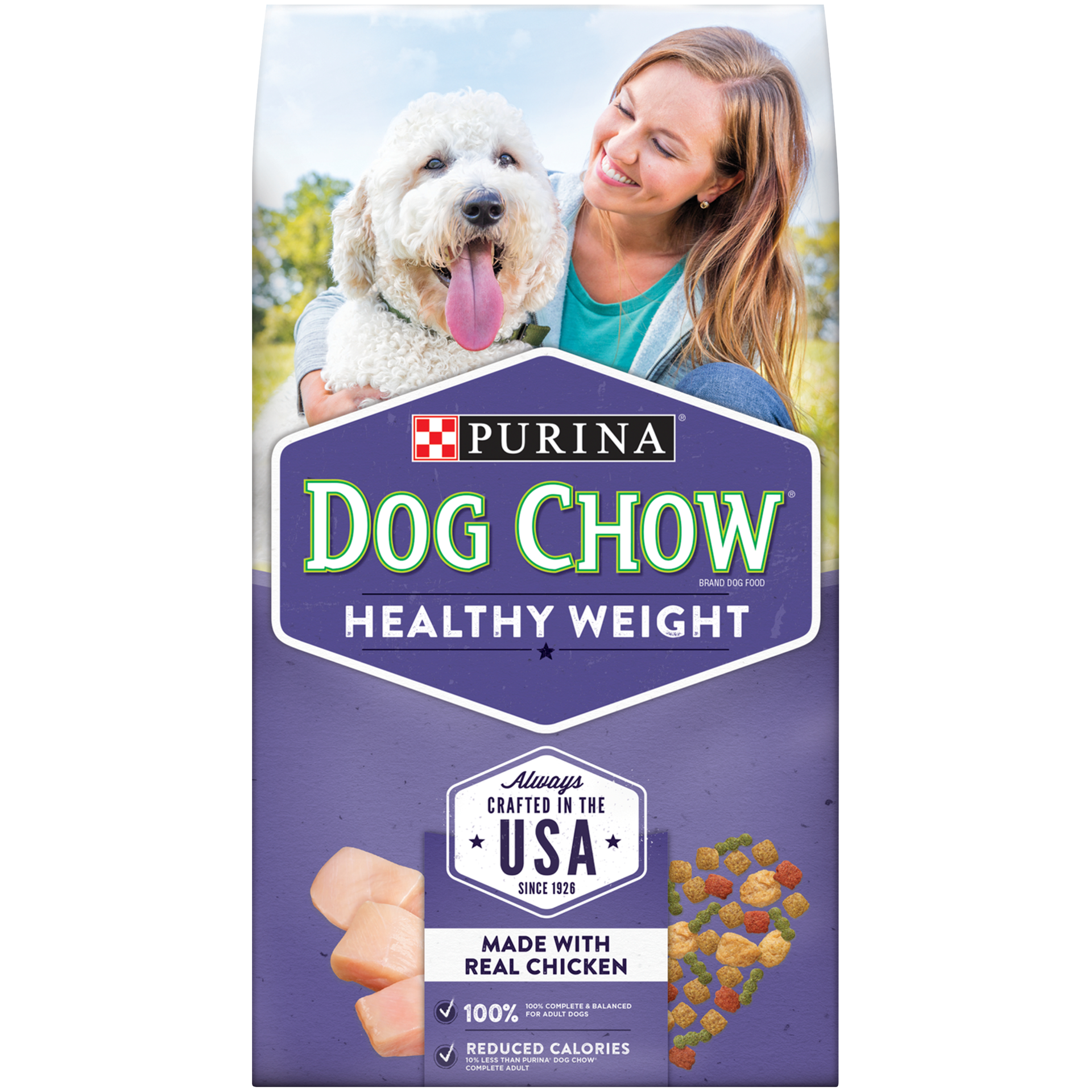 slide 1 of 9, Purina Dry Dog Chow Healthy Weight, 16.5 lb