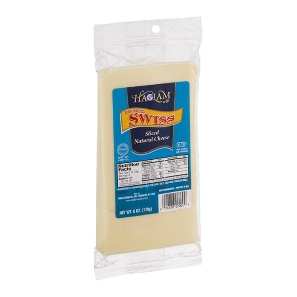 slide 1 of 1, World Cheese Co., Inc. Haolam Wisconsin Swiss Cheese Sliced, 6 oz