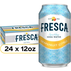 Fresca Citrus Soda Soft Drink Cans, 24 Pack 12 fl oz