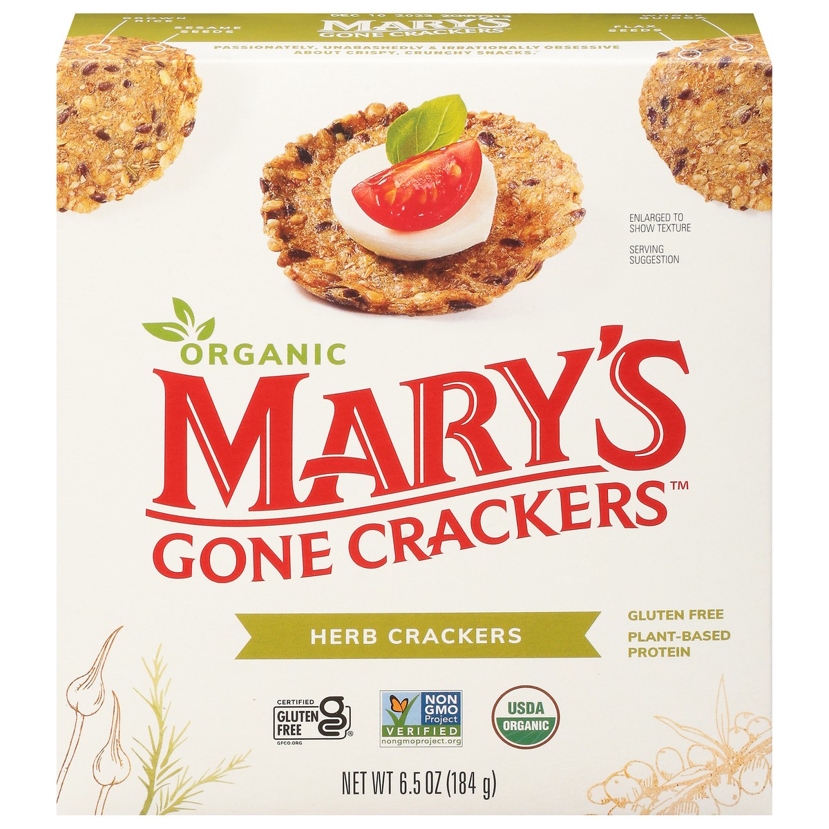 slide 1 of 1, Mary's Gone Crackers Organic Herb Crackers 6.5 oz, 6.5 oz