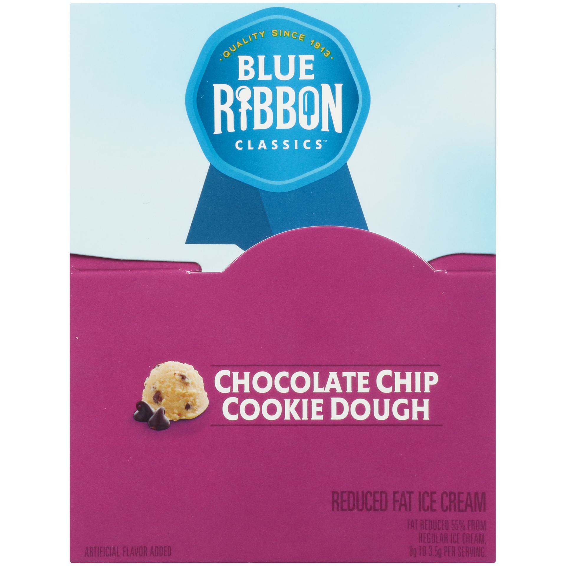slide 4 of 8, Blue Ribbon Classics by Blue Bunny Chocolate Chip Cookie Dough Light Ice Cream, 1.75 qt