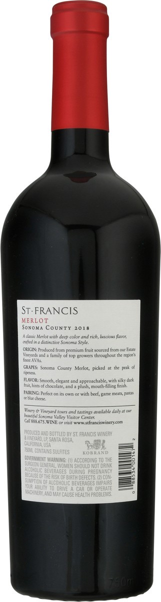 slide 4 of 10, St. Francis Sonoma County Merlot 750 ml, 750 ml