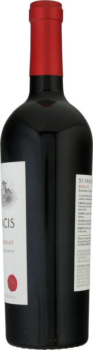 slide 8 of 10, St. Francis Sonoma County Merlot 750 ml, 750 ml