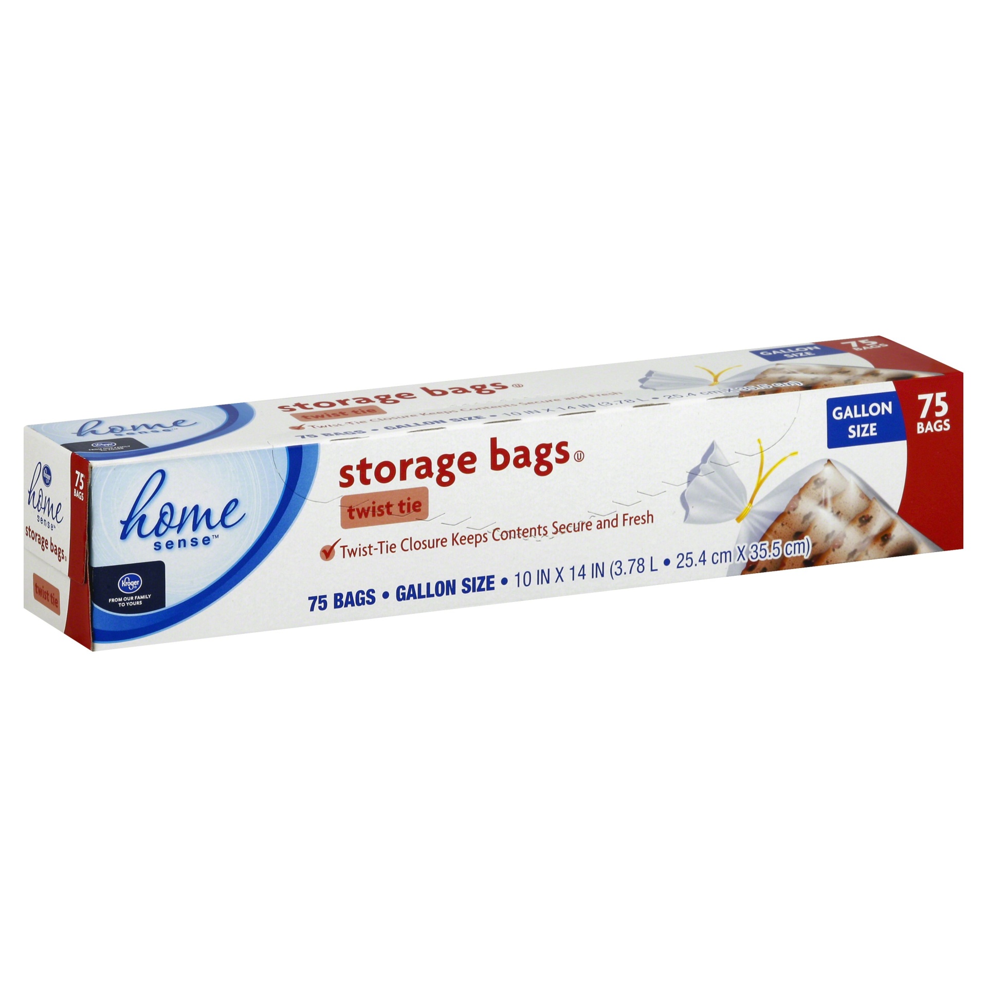 slide 1 of 1, Kroger Gallon Storage Bags, 75 ct