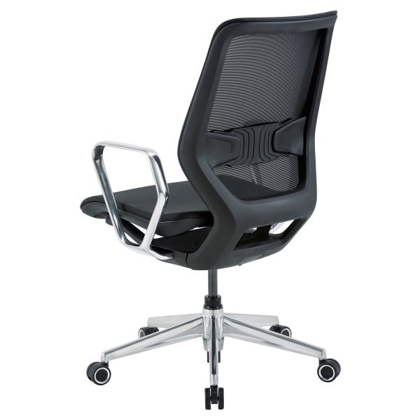 slide 9 of 10, WORKPRO Sentrix Ergonomic Mesh/Mesh Mid-Back Manager Chair, Fixed Arms, Black, 1 ct
