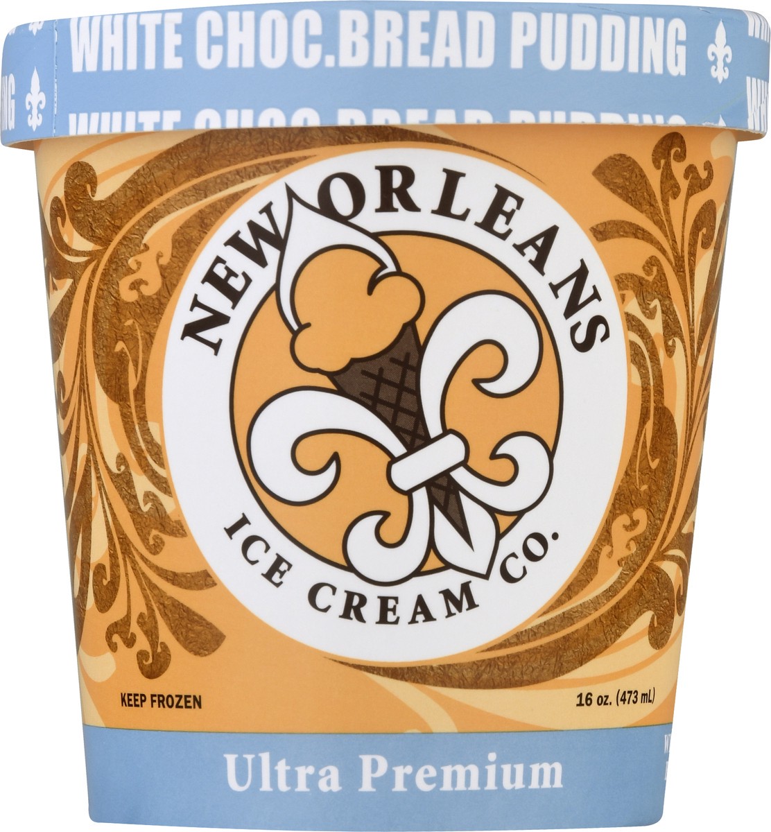 slide 6 of 11, New Orleans Ice Cream Co. Ultra Premium White Choc. Bread Pudding Ice Cream 16.0 oz, 16 oz