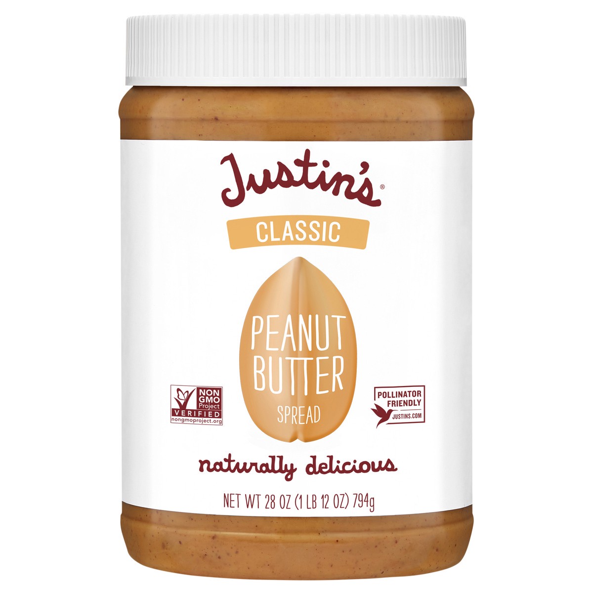 slide 1 of 11, Justin's Classic Peanut Butter - 28 oz, 28 oz