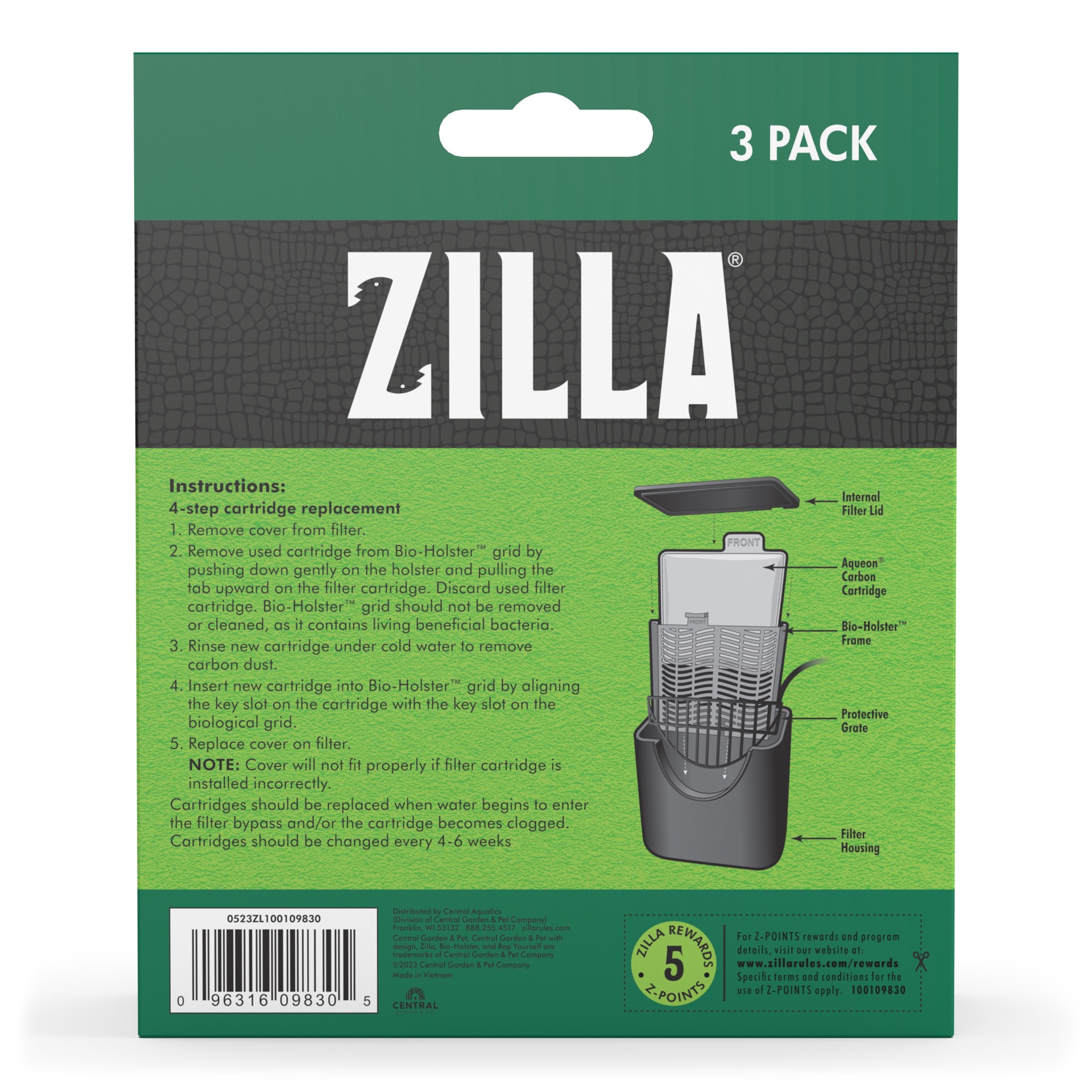 slide 6 of 10, Zilla Replacement Filter Cartridges Medium, 3 Pack, 1 ct