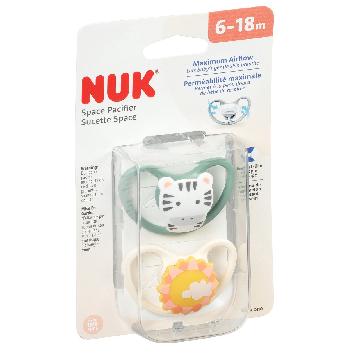 slide 10 of 11, NUK 6-18 Month Silicone Space Pacifier 1 ea, 1 ct