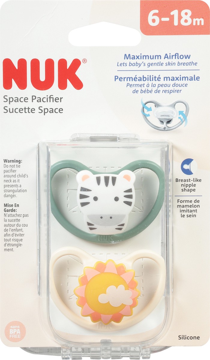 slide 6 of 11, NUK 6-18 Month Silicone Space Pacifier 1 ea, 1 ct