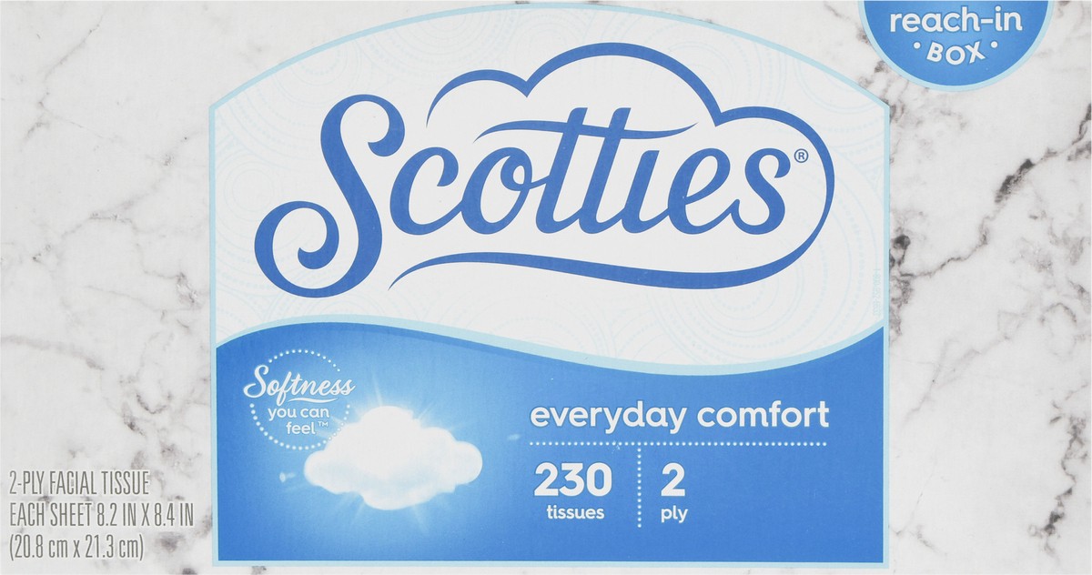 slide 8 of 9, Scotties 2-Ply Everyday Comfort Facial Tissue 230 ea, 230 ct