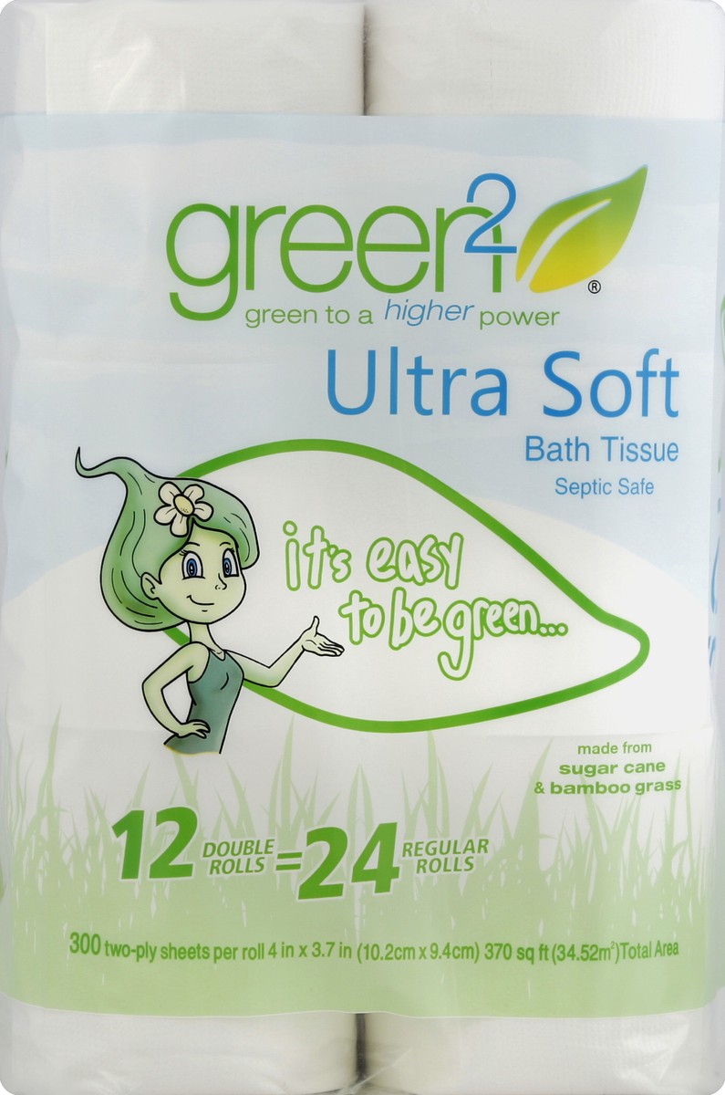 slide 3 of 7, Green2 Bath Tissue 12 ea, 12 ct