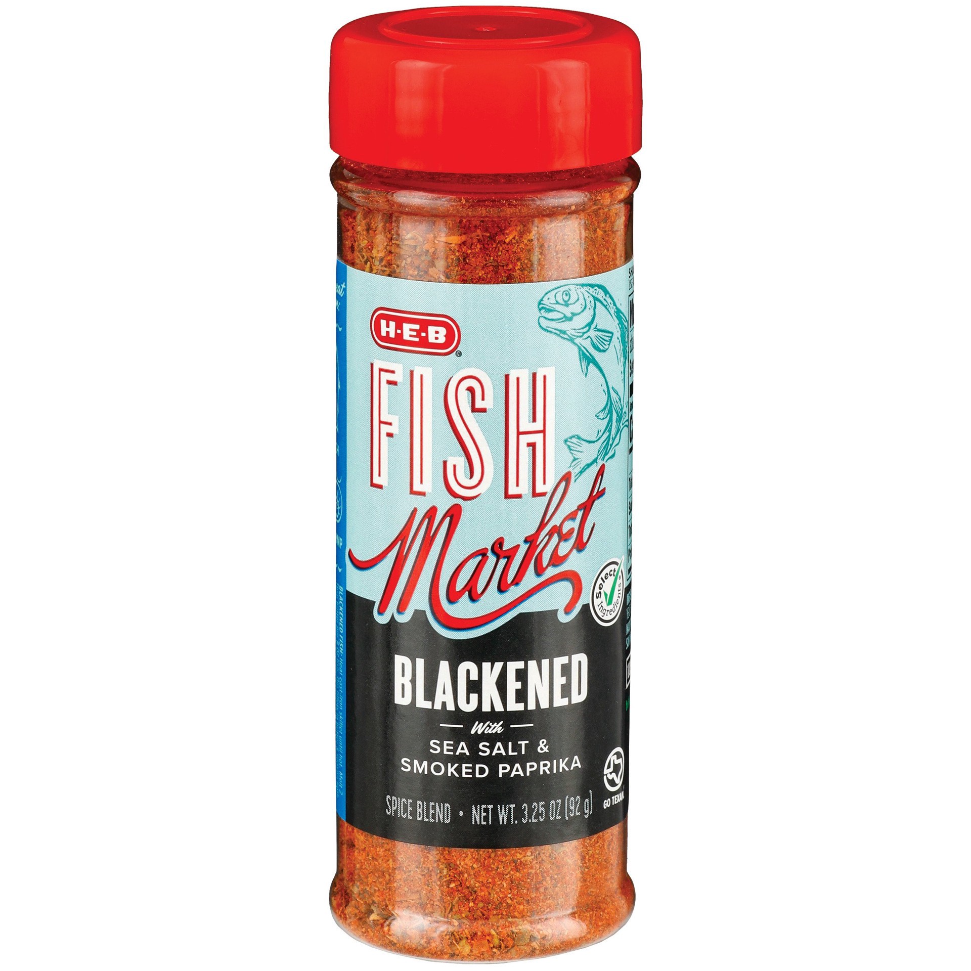 slide 1 of 1, H-E-B Fish Market Blackened Seasoning Spice Blend, 3.25 oz