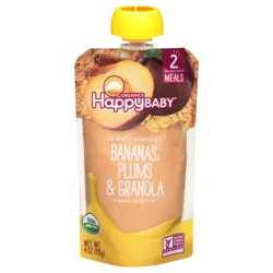 Happy Baby Organic Banana, Plums & Granola Baby Food Pouch