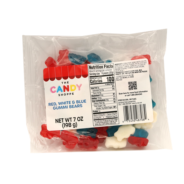 Hy-Vee Candy Shoppe Red, White & Blue Gummi Bears 7 oz | Shipt