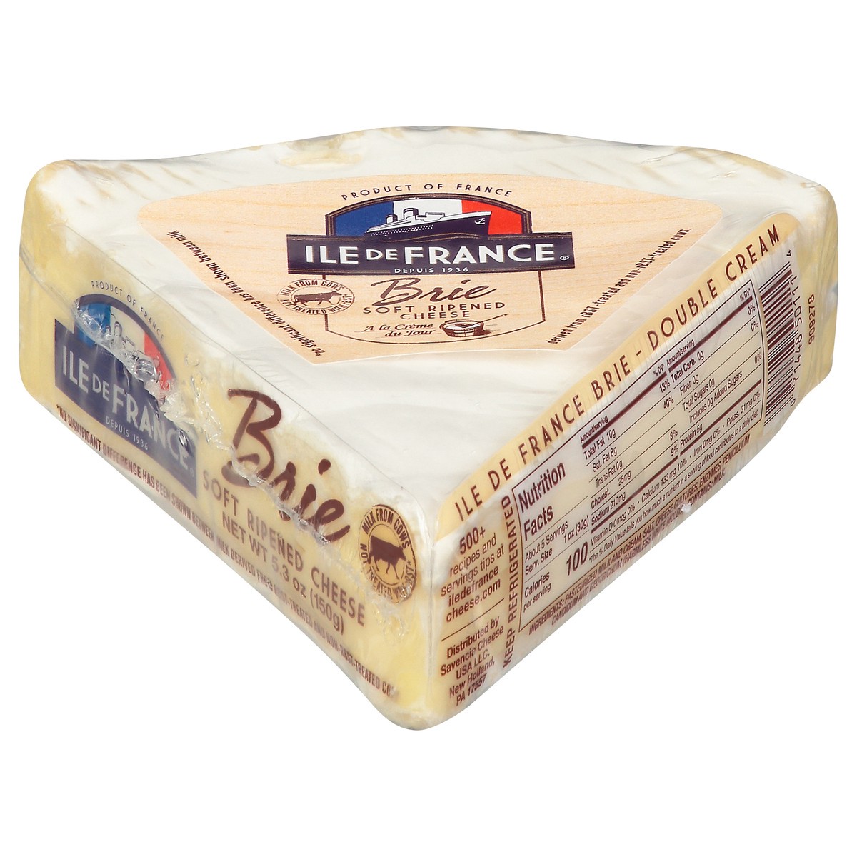slide 1 of 5, Ile de France Brie Soft Ripened Cheese 5.3 oz, 5.3 oz