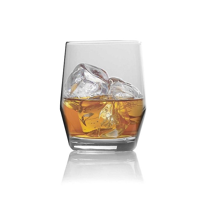 slide 1 of 2, Mikasa Swirl Edge Double Old Fashioned Glasses - Smoke, 4 ct