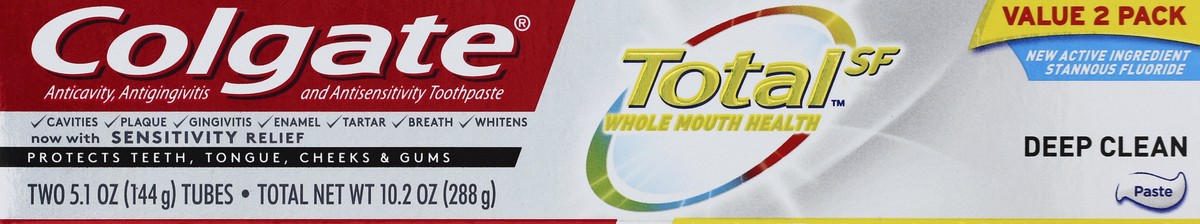 slide 2 of 6, Colgate Deep Clean Total Adv Toothpaste, 10.2 oz