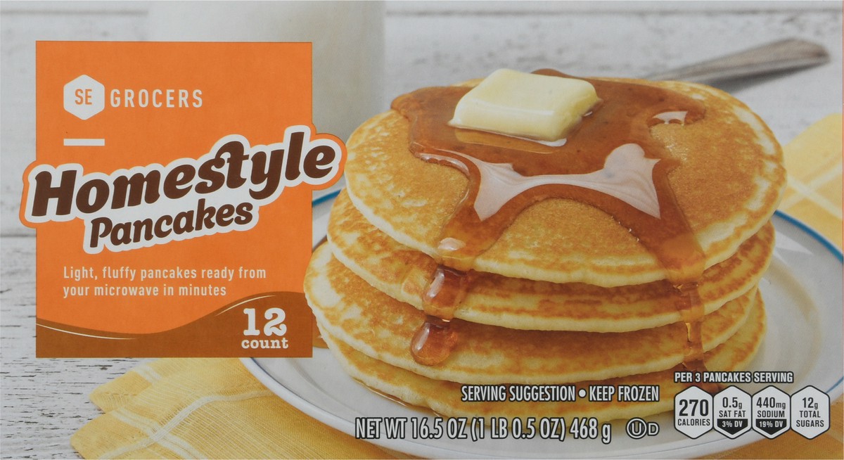 slide 1 of 12, SE Grocers Pancakes Homestyle - 12 CT, 16.5 oz