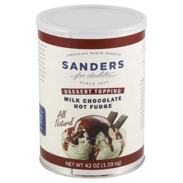 slide 1 of 1, Sanders Milk Chocolate Hot Fudge Dessert Topping, 42 oz