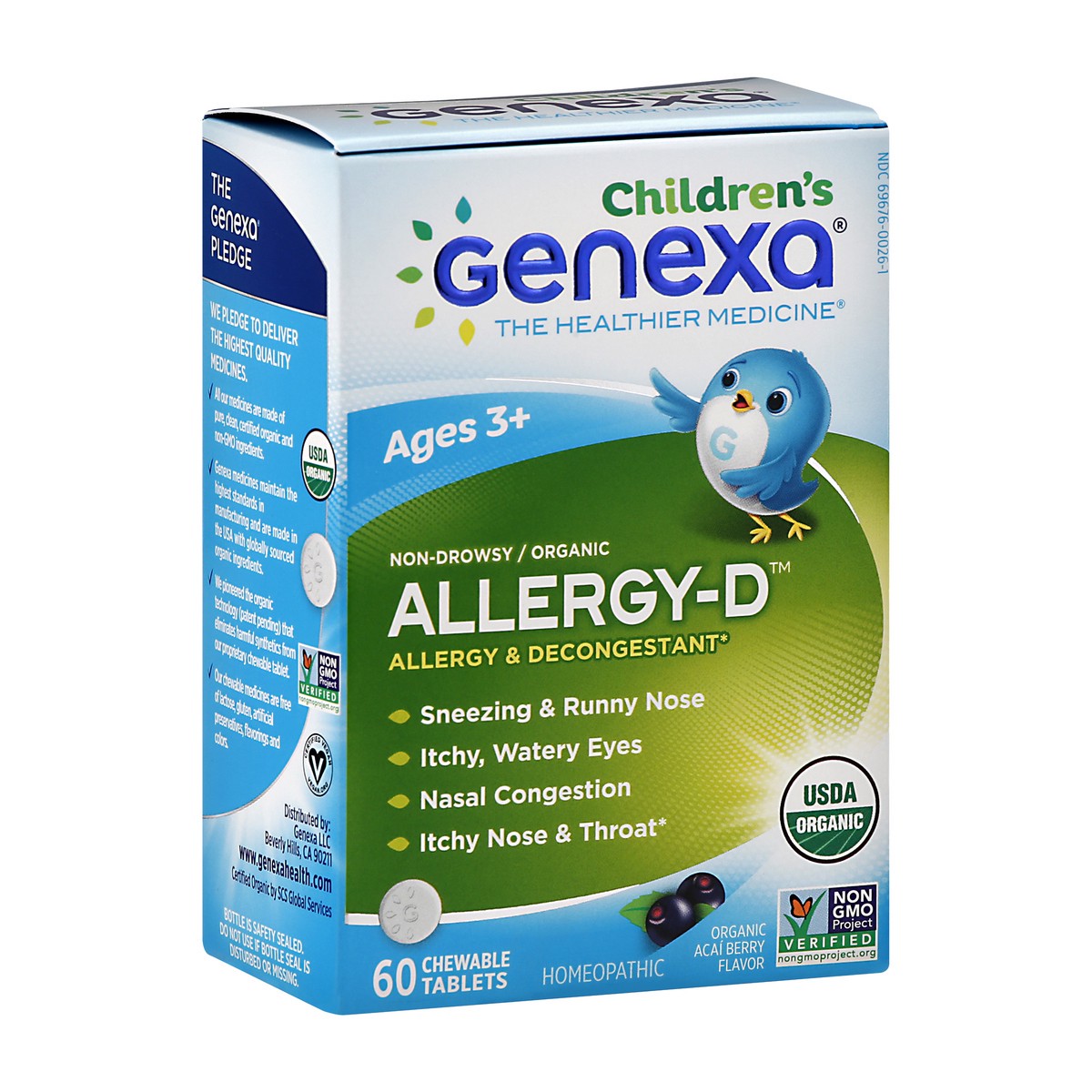 slide 7 of 8, Genexa Kids Allergy Care Organic Allergy Relief 60 Ct, 1 ct