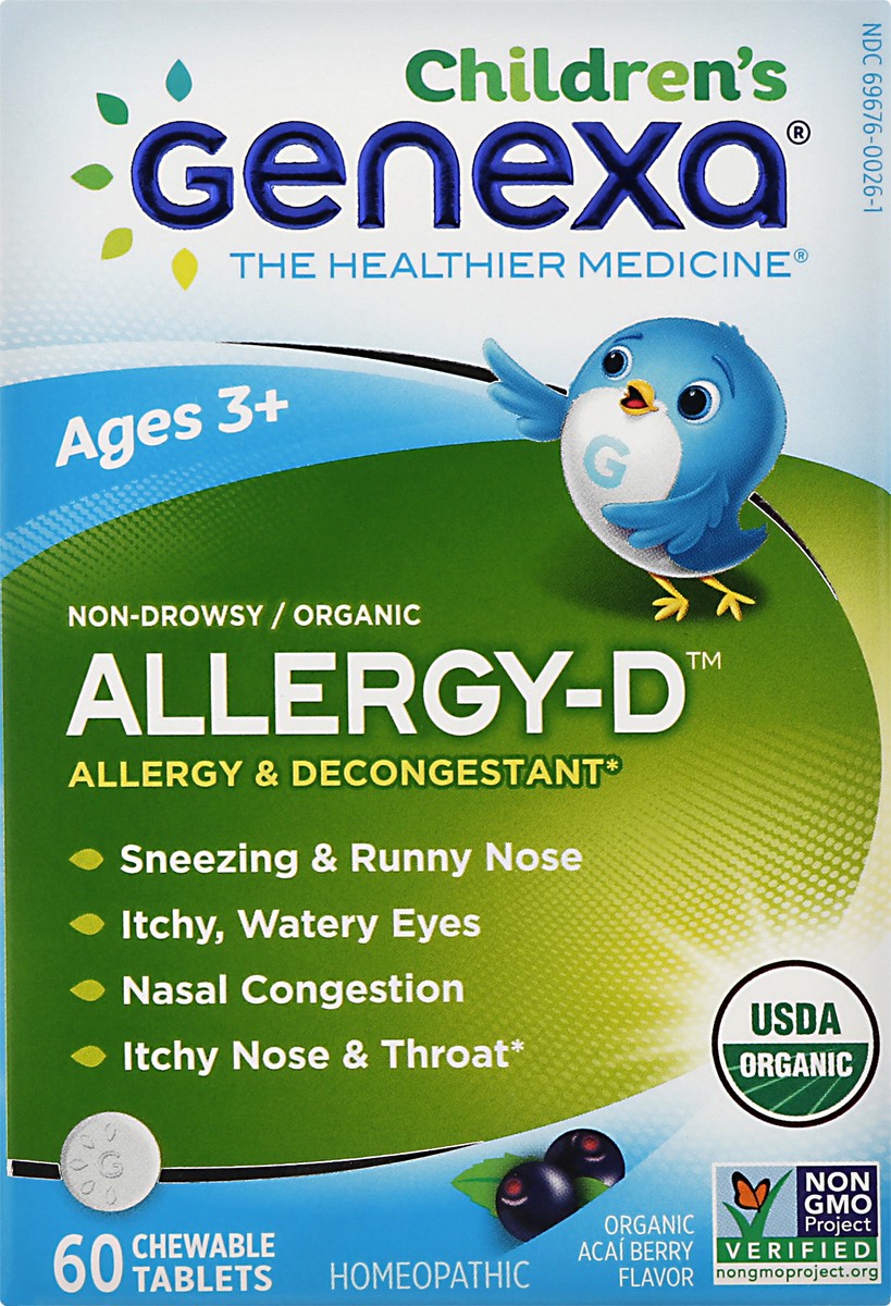 slide 3 of 8, Genexa Kids Allergy Care Organic Allergy Relief 60 Ct, 1 ct