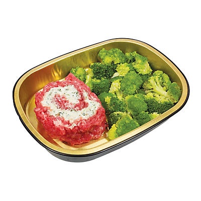 slide 1 of 1, H-E-B Meal Simple Cream Cheese Filled Beef Flank Steak with Broccoli, per lb