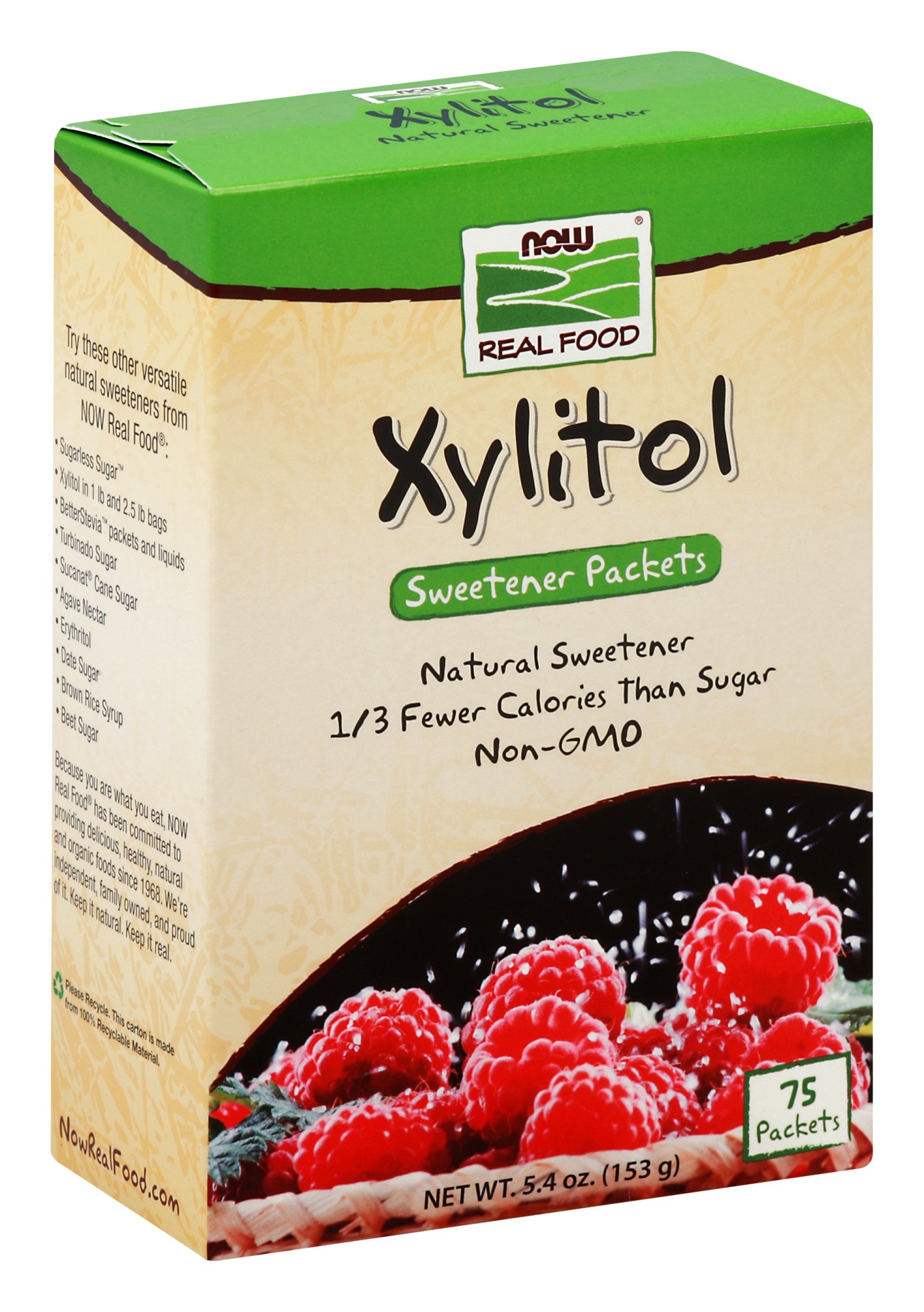 slide 1 of 2, NOW Xylitol Pure Packets, 75 ct