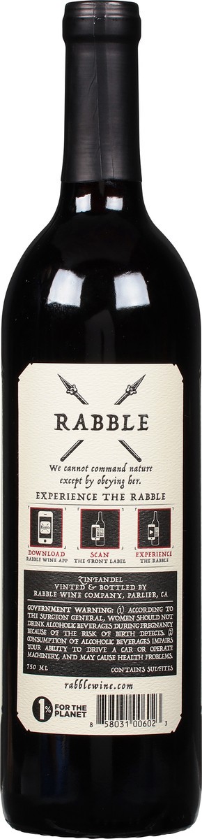 slide 5 of 9, Rabble Paso Robles Zinfandel 750 ml, 750 ml